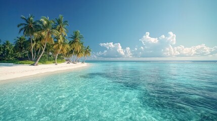 Tropical Paradise Beach Scene