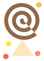 White background, geometric elements and colors.