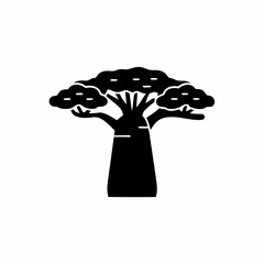 creative details Baobab tree icon Vector Illustration  