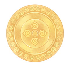 Mandala symbol watercolor illustration