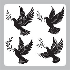A brown and white set of wild avian animals, including quail and pheasant, are isolated as a vector illustration in nature