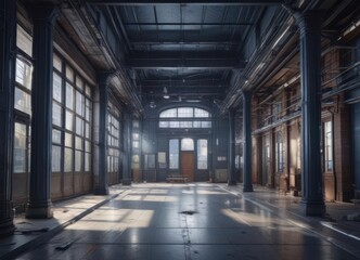 Blueprint photo effect, technical architectural feel,  draft,  technical design