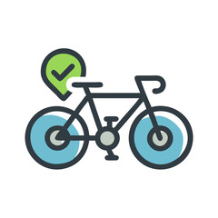 Fototapeta premium Bicycle Icon Representing Eco Travel and Bike Tour Adventure