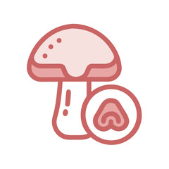 Mushroom Icon Representing Vegetarian Meat and Plant-Based Food Alternative