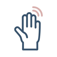 Obraz premium Raised Hand Icon Representing Signal or Attention Gesture