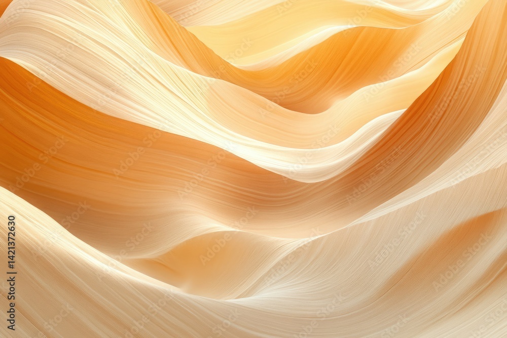 Poster swirling sandstone formations create a mesmerizing abstract landscape of warm, flowing lines and tex