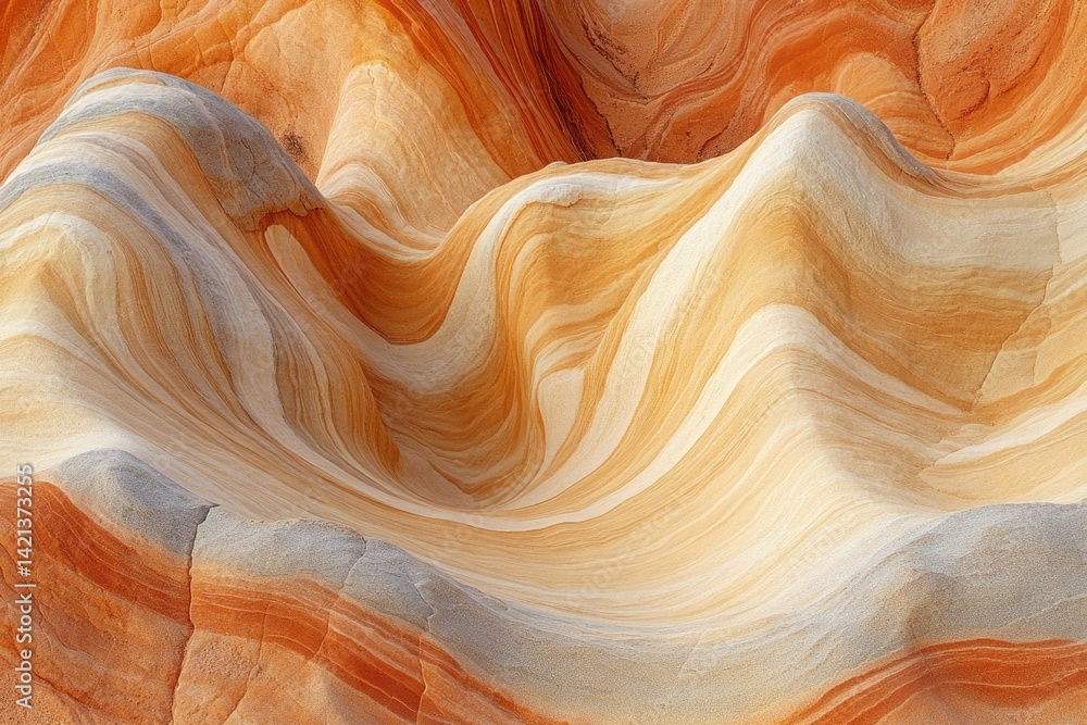 Aufkleber swirling sandstone layers create a mesmerizing abstract landscape of warm, earthy tones and flowing 