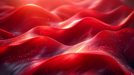 Velvet Crimson Abstract Waves with Sparkle Accents for Elegant Designs