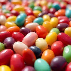 A pile of colorful jelly beans