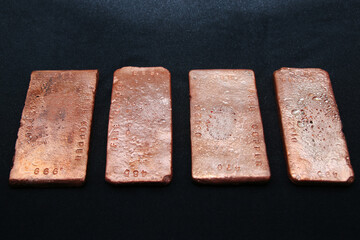 Copper bars industrial precious metal money investing
