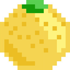 ドットで表現されたグレープフルーツのイラスト