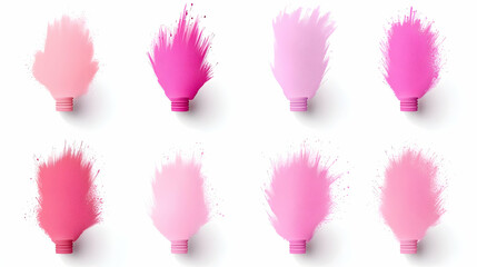 Pink Powder Explosions: A Collection of Shades and Textures