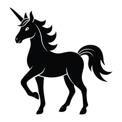 artistic unicorn silhouette vector design