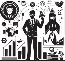 CEO-Skyrocket vector