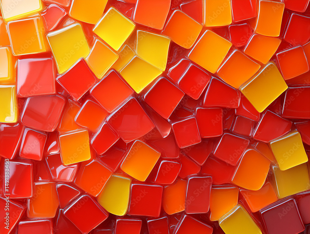 Poster overlapping translucent colors abstract