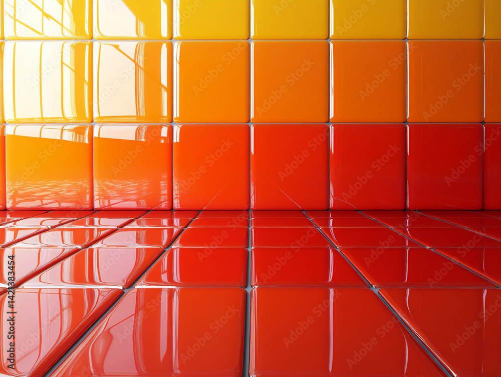 Poster overlapping translucent colors abstract