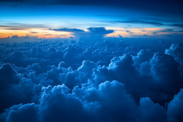 clouds over the mountains