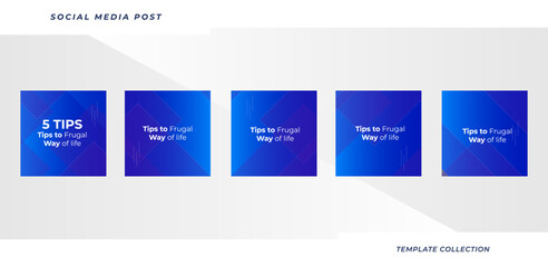 Tips for social media business marketing text here, colorful, tutorial, tips, post banner layout template background design element,