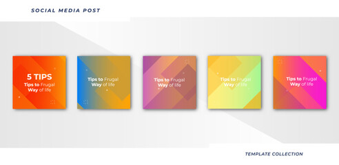 Tips for social media business marketing text here, colorful, tutorial, tips, post banner layout template background design element,