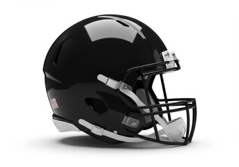 Fototapeta premium Black sports helmet protective headgear shiny and durable equipment