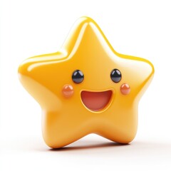 Cheerful, cartoonish star emoticon.