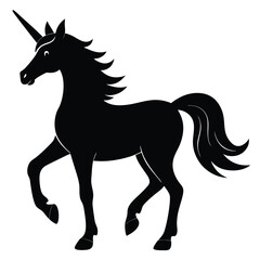 stylish unicorn silhouette vector isolated