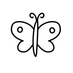 Cute Butterfly Line Outline Kids Children
