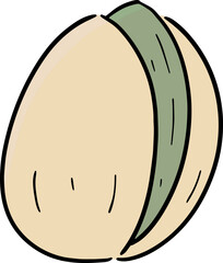 Illustration of pistachio nut
