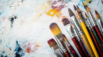Fototapeta premium brushes and paints