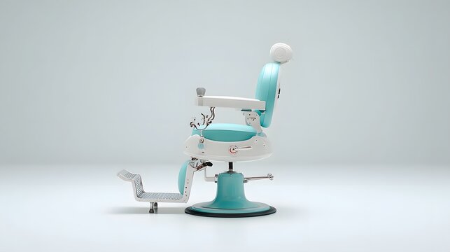 Stylish and functional barber chair designed for convenient home use featuring a compact and foldable design in a modern color scheme