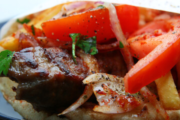 Souvlaki pita gyros Greek restaurant healthy fast food
