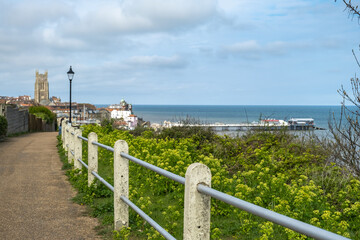 Paston Way footpath on Cromer Clifftops, North Norfolk Coast
