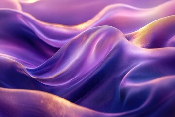 Obraz premium Abstract image of flowing purple fabric with soft, gentle waves and iridescent highlights.
