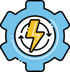 renewable energy illustration on a white background     