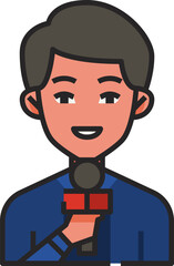 reporter (1) illustration on a white background    