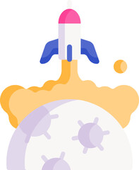 rocket illustration on a white background     