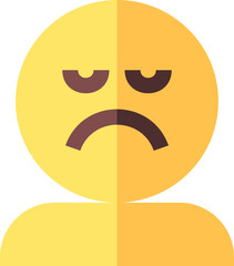 sadness illustration on a white background     