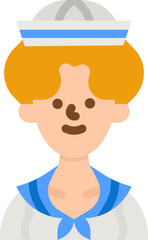 sailor illustration on a white background     