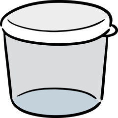 Illustration of plastic container
