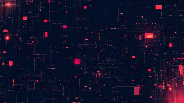 Digital Matrix of Innovation: Explore a futuristic digital matrix, a symphony of interconnected data points and dynamic pathways, pulsating with energy and innovation.