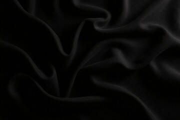 Fototapeta premium Sleek, black velvet backdrop Smooth, shadowed texture , studio, banner, black