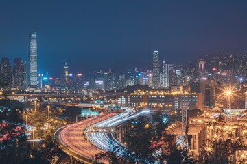 Fototapeta premium Nightscape of Hong Kong 
