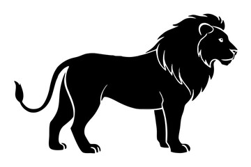 lion vector silhouette illustration isolated on white background