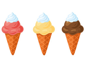 Eis Tüten Set mit sahne
