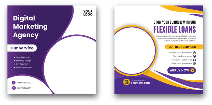Digital Marketing Agency and Flexible Loan Options Promotion Design - Powered by Adobe