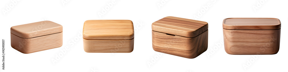 Aufkleber a collection of wooden boxes and containers for storage and decor. long_title:a set of handcrafted w
