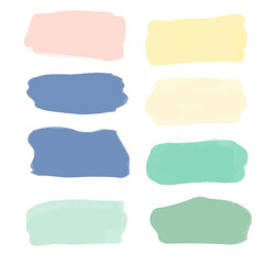 set of watercolor paint splashes