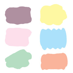 set of watercolor paint splashes