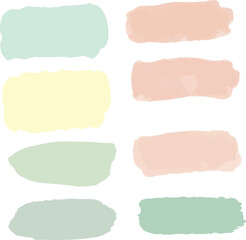 set of watercolor paint splashes