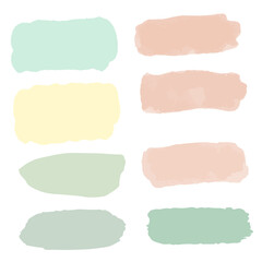 Fototapeta premium set of watercolor paint splashes